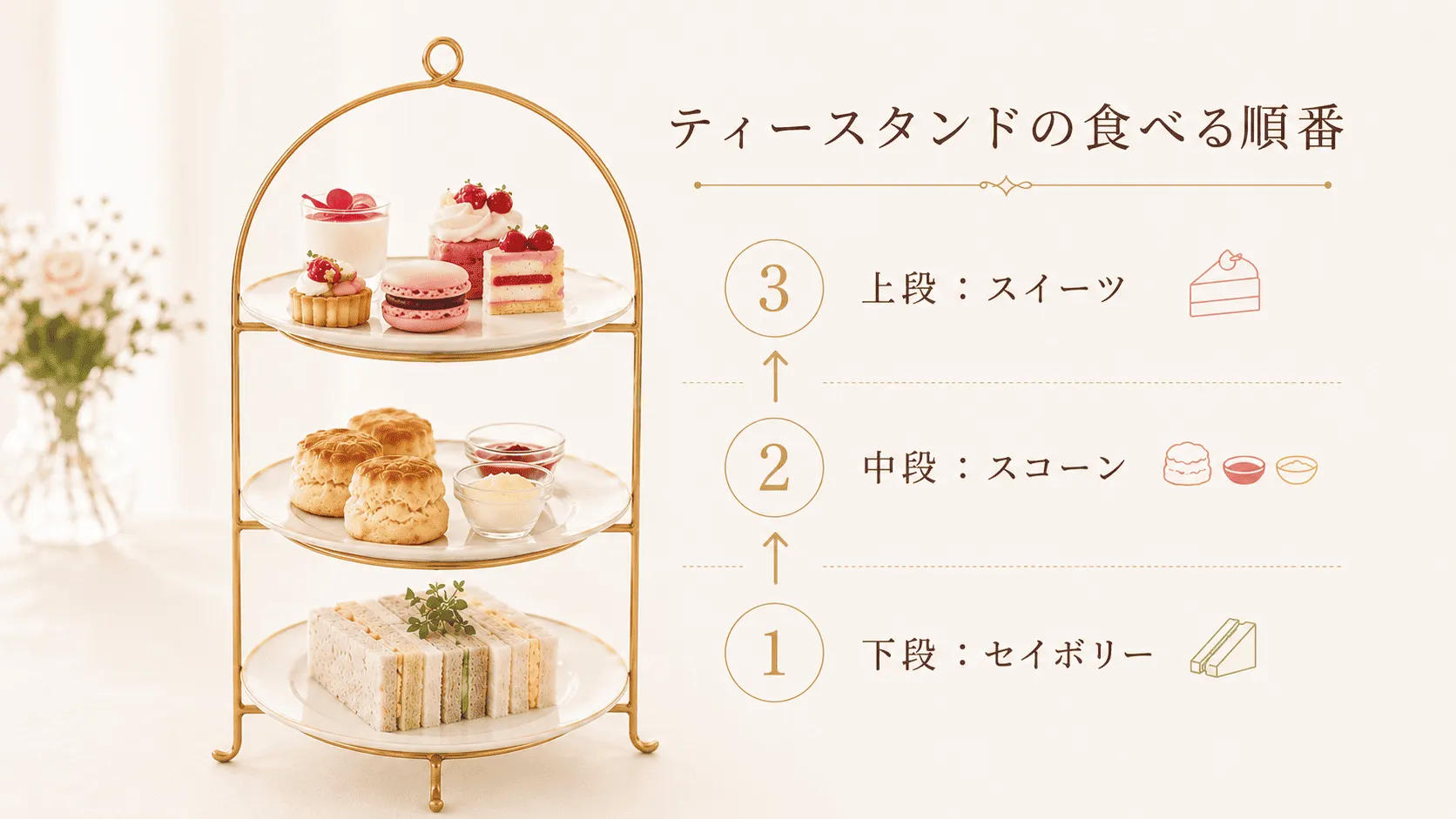ティースタンドの食べる順番